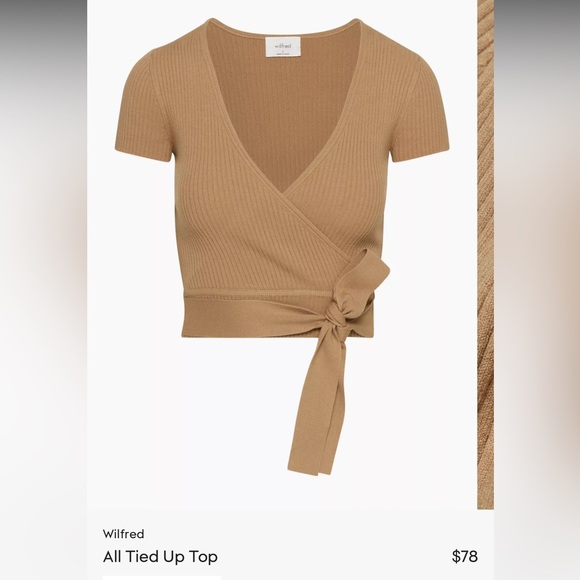 All Tied Up Aritzia Tee - Picture 1 of 6